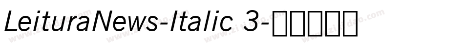 LeituraNews-Italic 3字体转换